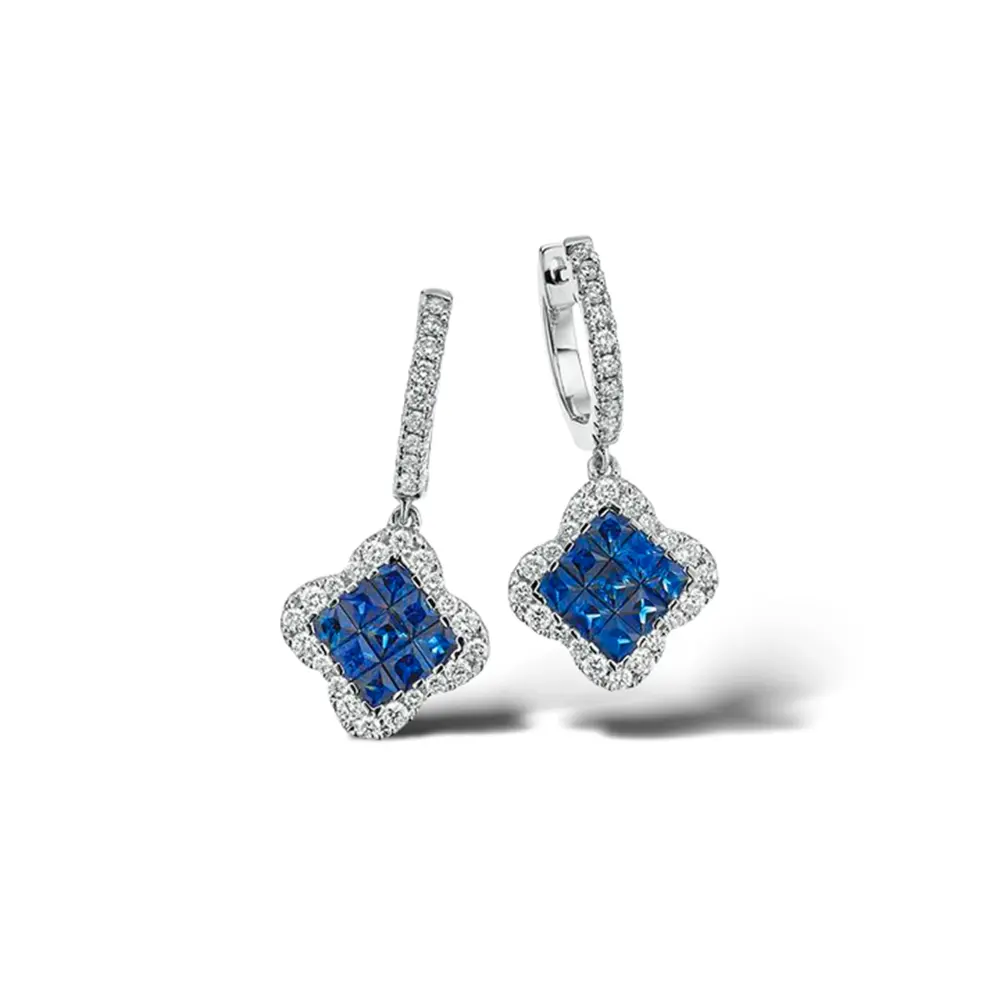 Cornflower Blue Sapphire Earrings